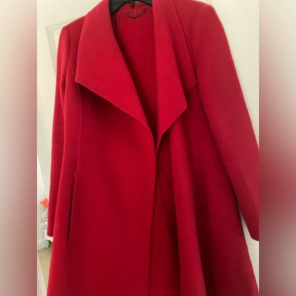 Red Wool Coat Size Small - Picture 6 of 12
